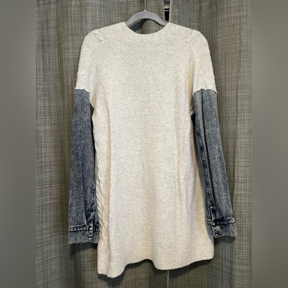 Hem & Thread Cream and Denim Cardigan - Picture 4 of 4